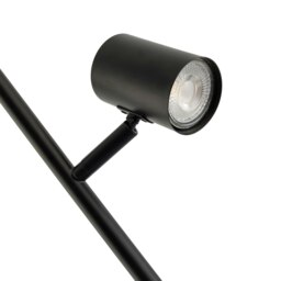 Rackhams LED Double Spot Black Metal Floor Lamp with Foot Switch and Adjustable Heads - thumbnail 5