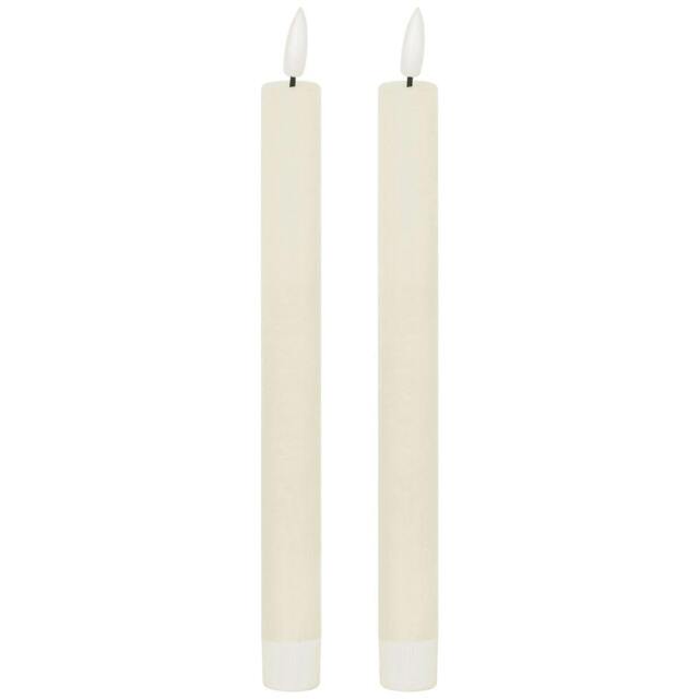 Rackhams Luxe Collection Natural Glow Electric Candle (Pack of 2) - Ivory - Ivory - One Size - 100% Mixed - image 1
