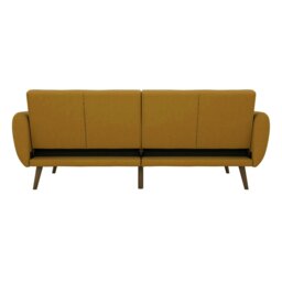 Rackhams Brittany Sofa Bed in Linen Mustard - Yellow - thumbnail 3