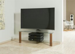Rackhams Century TV-Stand Walnut/Glass - 1200mm - Brown - thumbnail 3