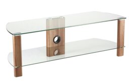 Rackhams Century TV-Stand Walnut/Glass - 1200mm - Brown - thumbnail 2