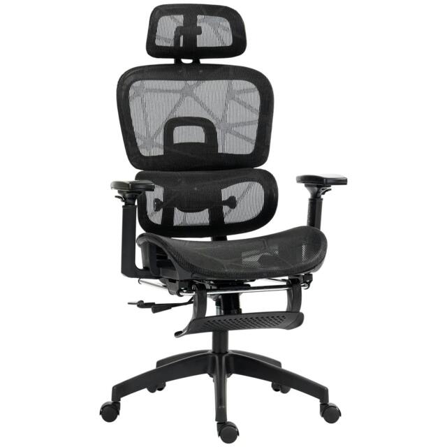 Rackhams Multi-Adjustable Mesh Office Chair - Black