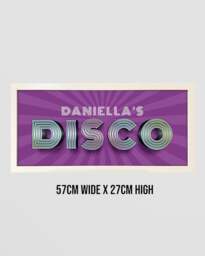 Rackhams Personalised Disco Wall Art Print - Framed Retro Sign for Home or Party - thumbnail 5