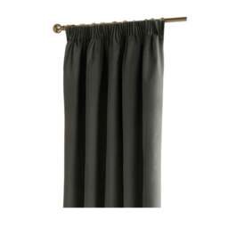 Rackhams Ultimate Velvet Pencil Pleat Curtains - Charcoal - 229cm x 229cm - Charcoal - 100% Polyester - thumbnail 2