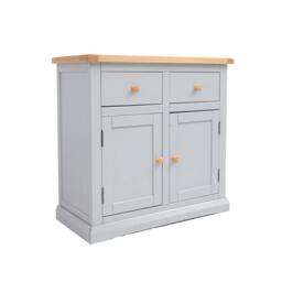 Rackhams Loreo Light Grey 2 Drawer 2 Door Sideboard Wood Knob - Light Grey - thumbnail 3