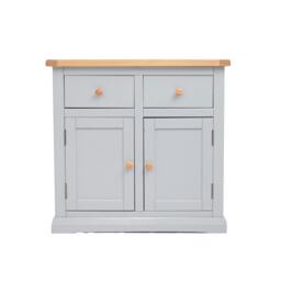 Rackhams Loreo Light Grey 2 Drawer 2 Door Sideboard Wood Knob - Light Grey
