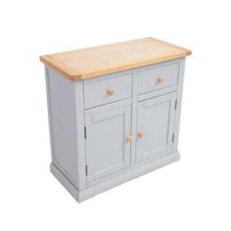 Rackhams Loreo Light Grey 2 Drawer 2 Door Sideboard Wood Knob - Light Grey - thumbnail 4