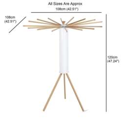 Rackhams Octopus Drying Rack Clothes Airer 16 Wooden Rod Arms Laundry Dryer Tripod Hanger - thumbnail 2