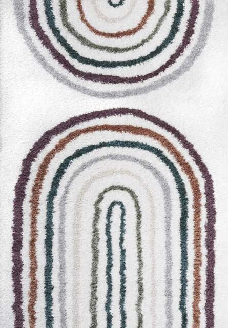Rackhams Moodi Shaggy Multicolour Raincat Rug - 80X150 cm - image 1