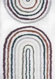 Rackhams Moodi Shaggy Multicolour Raincat Rug - 80X150 cm