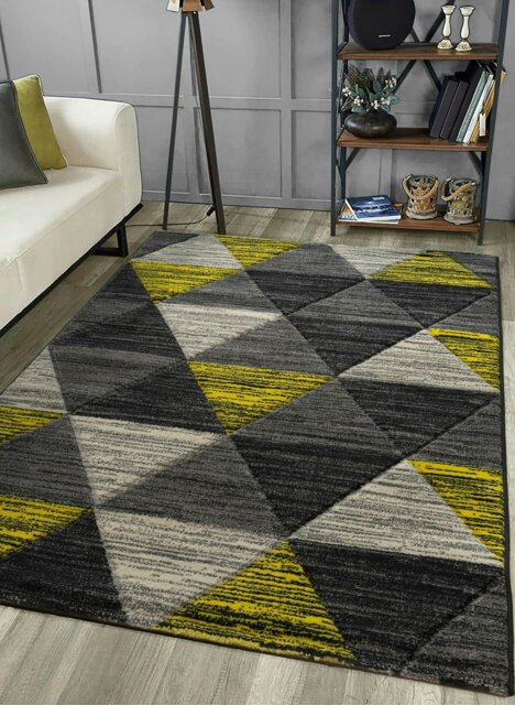 Rackhams Vision Carved Rug - 60 x 110 - Yellow - image 1