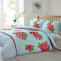Rackhams Leah Printed Cotton Blend Duvet Cover and Pillowcase Set - Brown - Single - thumbnail 2
