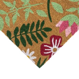 Rackhams Eco-Friendly Latex Backed Coir Entrance Doormat, 45x75cm - Flowers - thumbnail 3