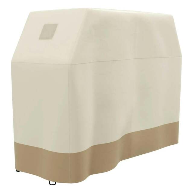 Rackhams 66W x 152Lcm PU Coated Protective Grill Cover - Beige - image 1
