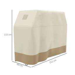 Rackhams 66W x 152Lcm PU Coated Protective Grill Cover - Beige - thumbnail 3