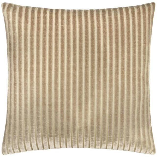 Rackhams Savoy Velvet Stripe Cushion Cover - Mink - 50cm x 50cm - Mink - 100% Polyester - image 1