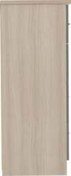 Rackhams Nevada 5 Drawer Low Wardrobe - Grey Gloss and Light Oak - thumbnail 6