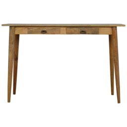 Rackhams Solid Wood 2 Drawer Nordic Writing Desk - thumbnail 2