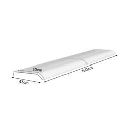Rackhams 1M / 1.2M / 1.6M / 2M Transparent Arc Awning Canopy for Window and Door - 100 cm - thumbnail 5