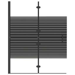 Rackhams Folding Shower Enclosure ESG 100x140 cm Black - thumbnail 3