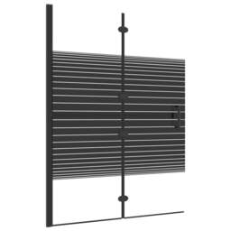 Rackhams Folding Shower Enclosure ESG 100x140 cm Black - thumbnail 2