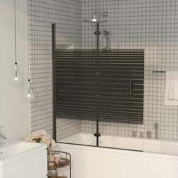 Rackhams Folding Shower Enclosure ESG 100x140 cm Black - thumbnail 1