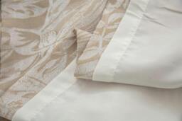 Rackhams Chenille Jacquard Lined Ring Top Eyelet Curtains - Cream - 117cm width x 137cm drop - thumbnail 6
