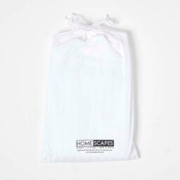 Rackhams Cotton Stripe Cot Bed Fitted Sheets 330 Thread Count, 2 Pack - White - thumbnail 5