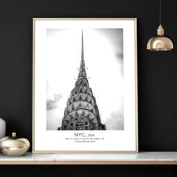 Rackhams Black and white prints - set of 3 Manhattan wall art - 16 x 22 inches / 40.65 cm x 56 cm - Polyester Canvas 260 gsm - Canvas wrapped - thumbnail 4
