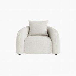 Rackhams Sadiq Armchair With Cushion, White Boucle - Style 4 - Style 4 - thumbnail 4