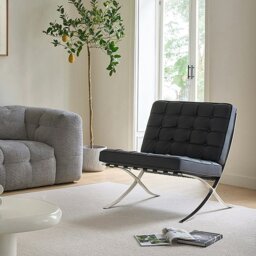 Rackhams Barcelona Chair And Stool, Real Leather - Brown - Chair Only - thumbnail 4
