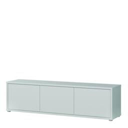 Rackhams Alice Springs Wide TV Cabinet with 3 Doors Push-to-Open in Light Grey - W 154.2 X  H 41.5 X  D 34.9cm - 1 - Manufactured Wood - thumbnail 4