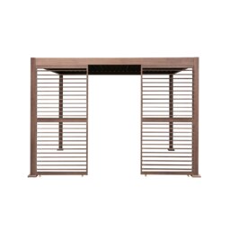 Rackhams Wood Effect Aluminium Pergola 3 x 3m with 2 Louvre Panels - thumbnail 2