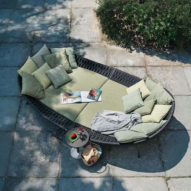 Rackhams Neptune Outdoor Garden Sofa, Textilene Rope Woven Outdoor