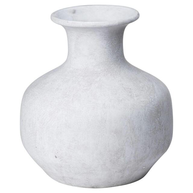 Rackhams Darcy Squat Vase - Stone - 26cm x 24cm x 24cm - Stone - 100% Mixed