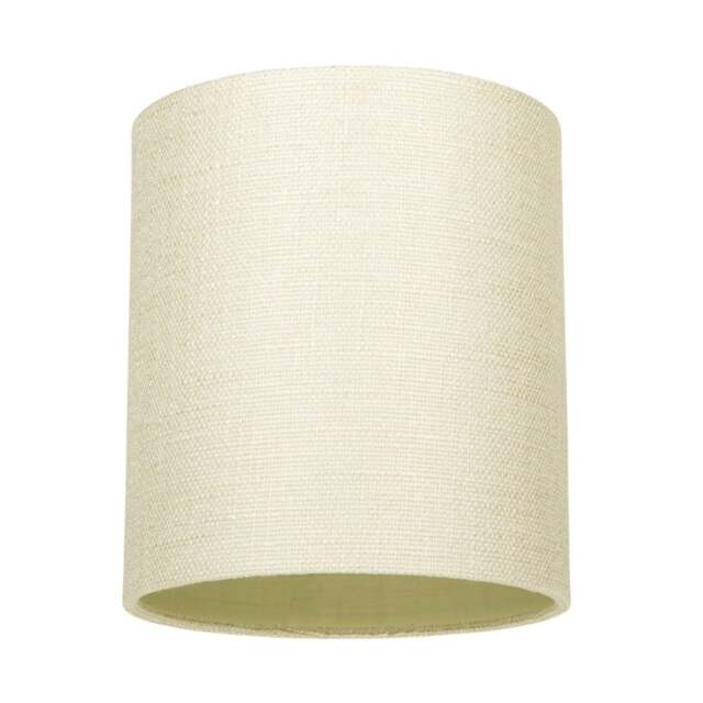 "Rackhams Contemporary and Sleek Cream Linen Fabric 6"" Cylindrical Lamp Shade 60w Maximum" - image 1