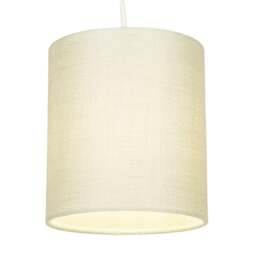 "Rackhams Contemporary and Sleek Cream Linen Fabric 6"" Cylindrical Lamp Shade 60w Maximum" - thumbnail 2