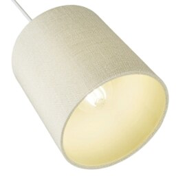 "Rackhams Contemporary and Sleek Cream Linen Fabric 6"" Cylindrical Lamp Shade 60w Maximum" - thumbnail 4
