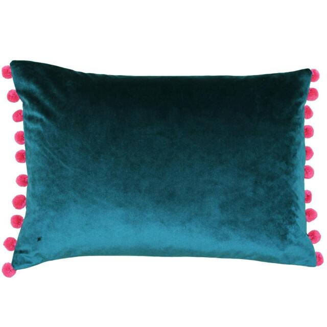 Rackhams Fiesta Rectangle Cushion Cover - Teal/Berry - 35 x 50cm - Teal/Berry - 100% Polyester