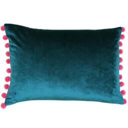 Rackhams Fiesta Rectangle Cushion Cover - Teal/Berry - 35 x 50cm - Teal/Berry - 100% Polyester