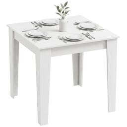 Rackhams Dining Table for 4, 80L x 80W x 75Hcm, White - thumbnail 2