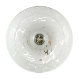 Rackhams Antique Brass Ceiling Light Fitting with White Snowflake Glass Shade - thumbnail 5