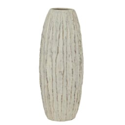 Rackhams Lorenzo Fin Vase - White/Grey Wash - One Size - White/Grey Wash - 100% Mixed - thumbnail 2