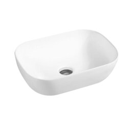 Rackhams 7840 Ceramic Vert Oblong Countertop Basin - White - Ceramic - One Size - thumbnail 2