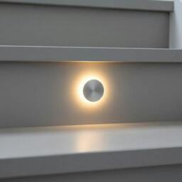 Rackhams Round 1 Watt Recessed Interior Staircase Tread Lighting - thumbnail 3