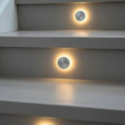 Rackhams Round 1 Watt Recessed Interior Staircase Tread Lighting