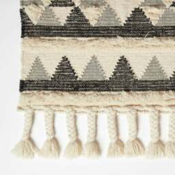 Rackhams Kota Black & Grey Kilim Wool Rug - 120 x 170 cm - thumbnail 4