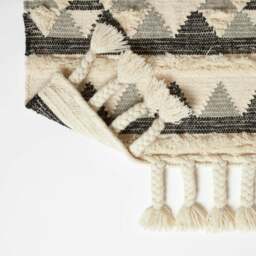 Rackhams Kota Black & Grey Kilim Wool Rug - 120 x 170 cm - thumbnail 6