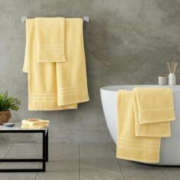 Rackhams Zero Twist Cotton 6 Piece Towel Bale Set Yellow - 6 Piece Towel Set - Yellow - thumbnail 3