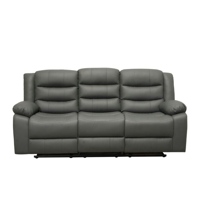 Rackhams Roma Leather Grey Sofa 3+2 Seater Recliner Sofa in Grey - 3 Seater - image 1